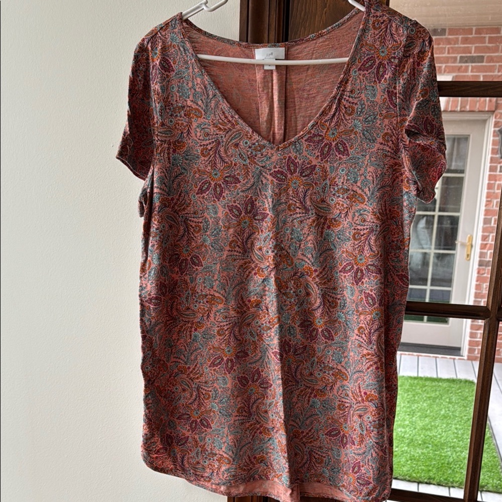 Paisley JJill V-Neck Women's Top